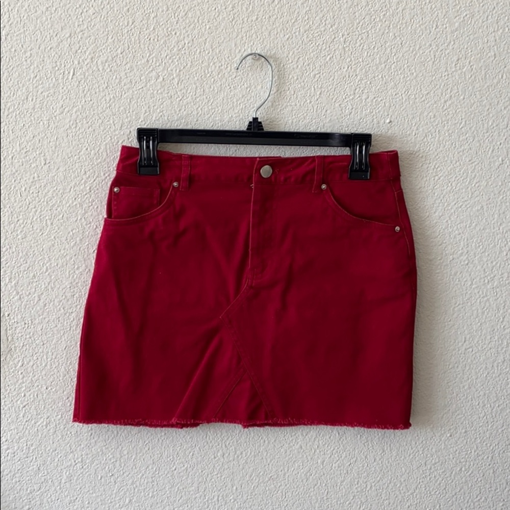 Forever 21 red mini skirt size S